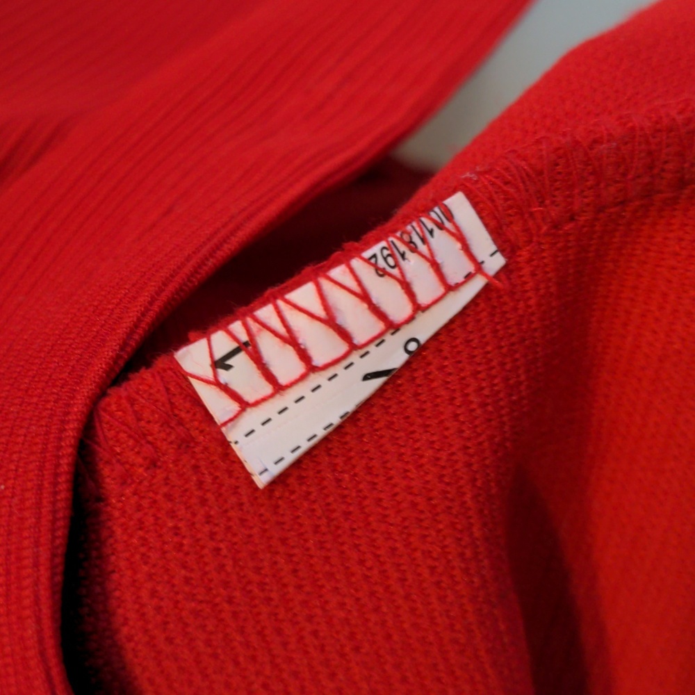 Red Ribbed Mini Dress - Picture 6 of 7
